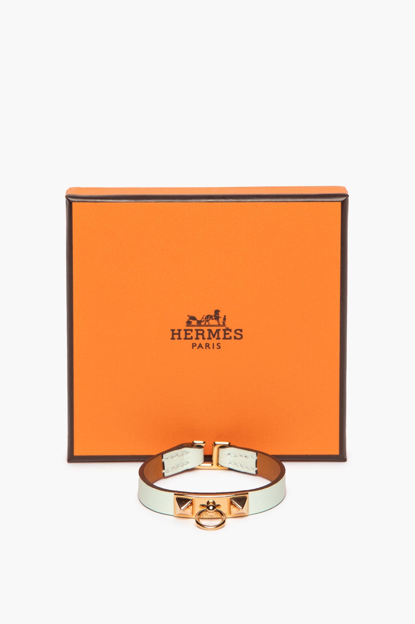 Hermès Yellow Gold Plated Vert Fizz Rivale Mini Bracelet T1