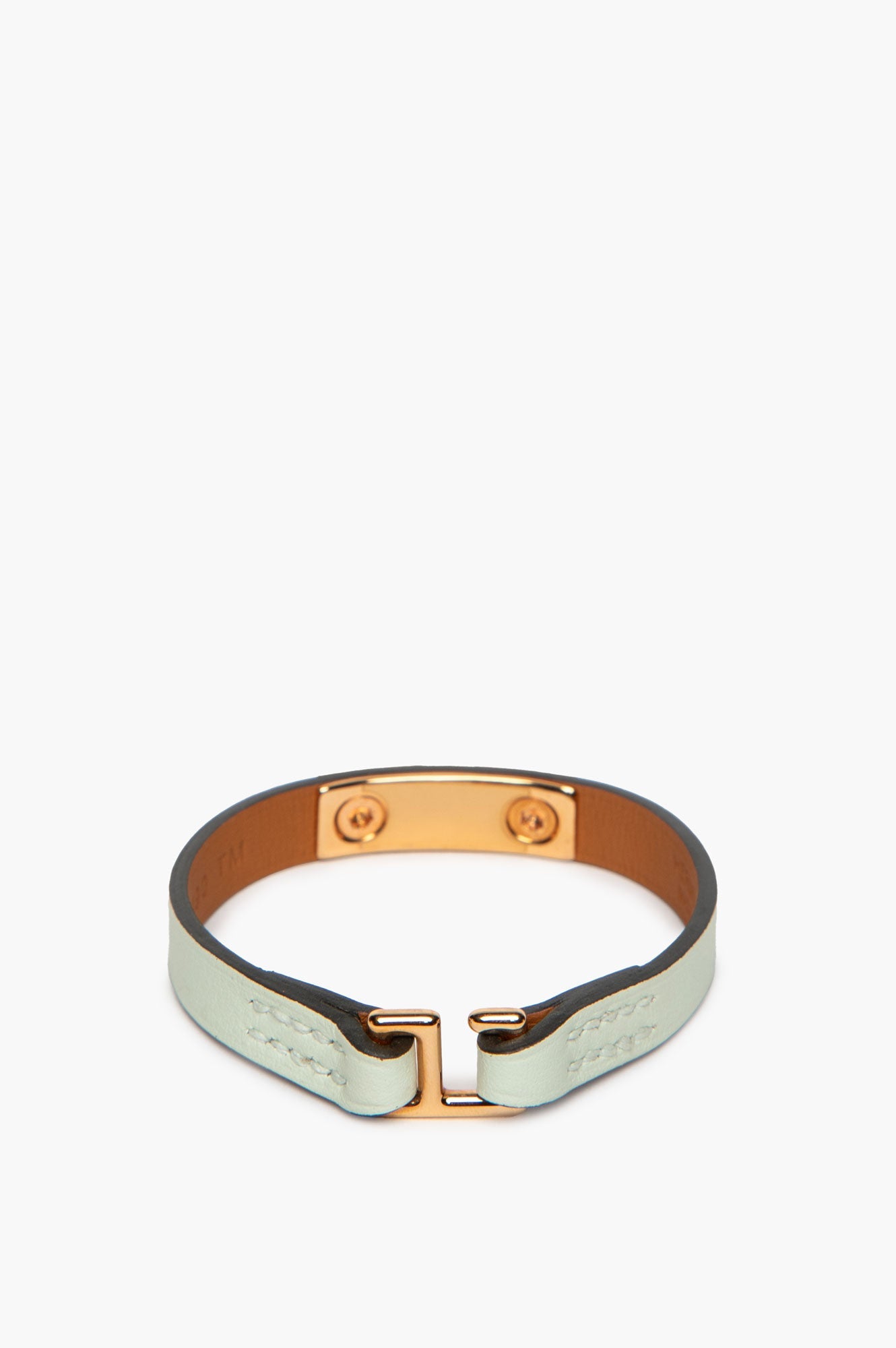 Hermès Yellow Gold Plated Vert Fizz Rivale Mini Bracelet T1