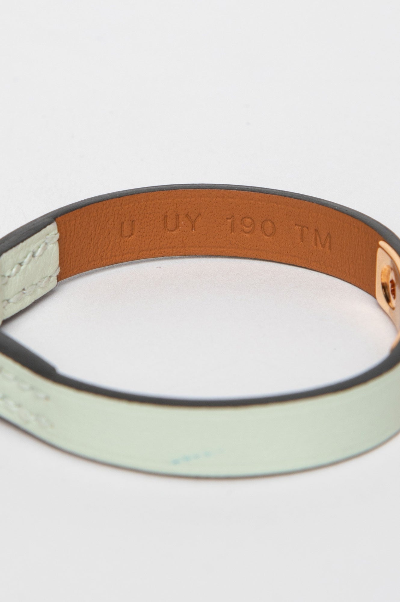 Hermès Yellow Gold Plated Vert Fizz Rivale Mini Bracelet T1