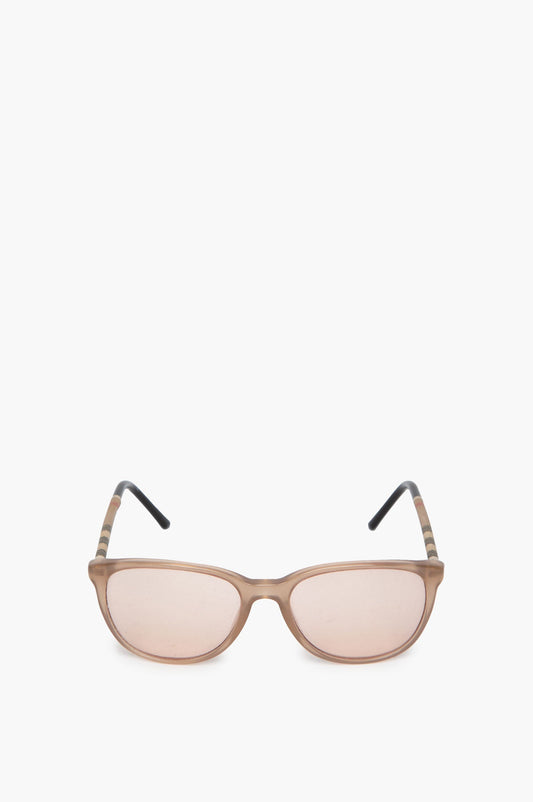 Burberry Brown Chai Lense Check Sunglasses