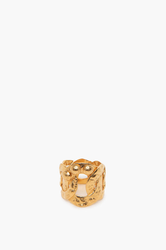 Louis Vuitton Brush Gold Ring Size 7.5