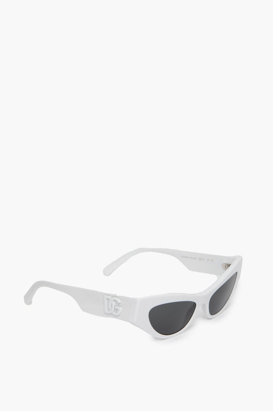 Dolce & Gabbana White Cat Eye Sunglasses