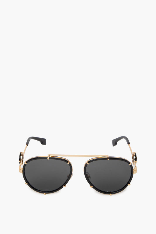Versace VE2232 Black/Grey Pilot Sunglasses Mens
