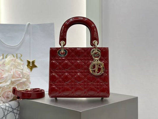Lady Dior Patent Leather Bag