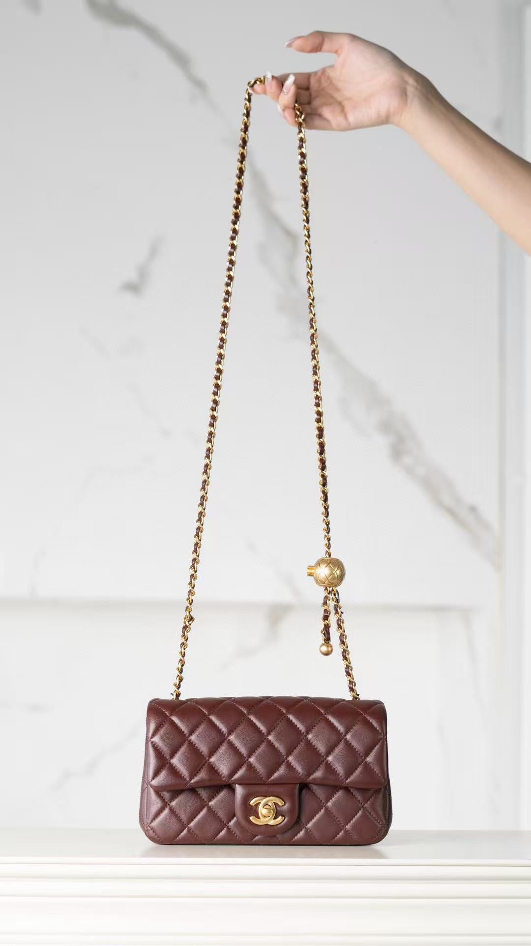 Chanel New Gold Ball Clasp Bag