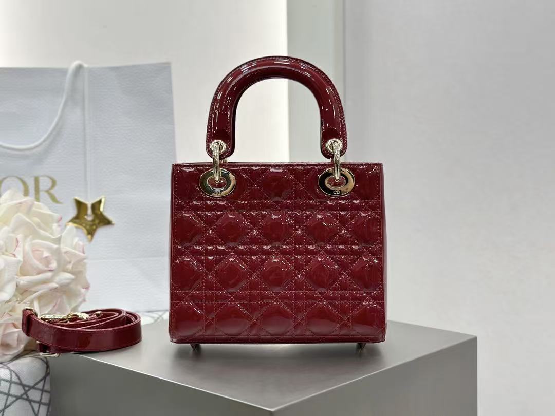 Lady Dior Patent Leather Bag