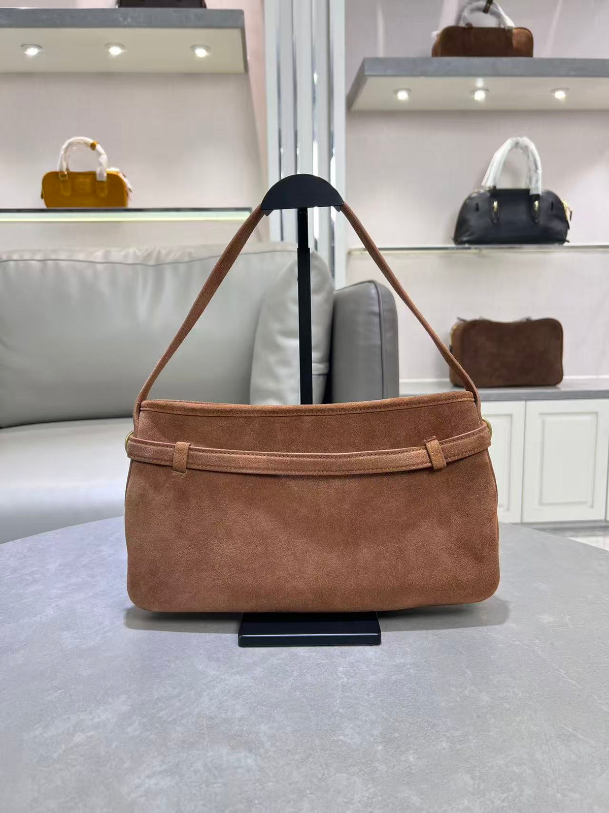 Vintage Deer Leather Shoulder Bag