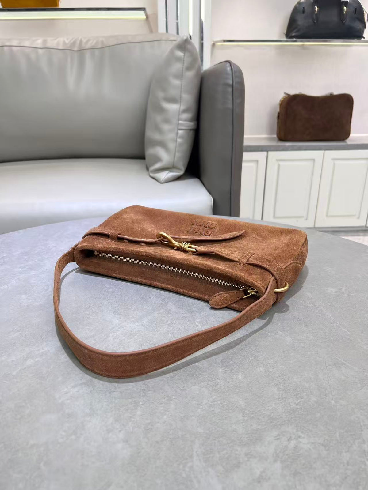 Vintage Deer Leather Shoulder Bag