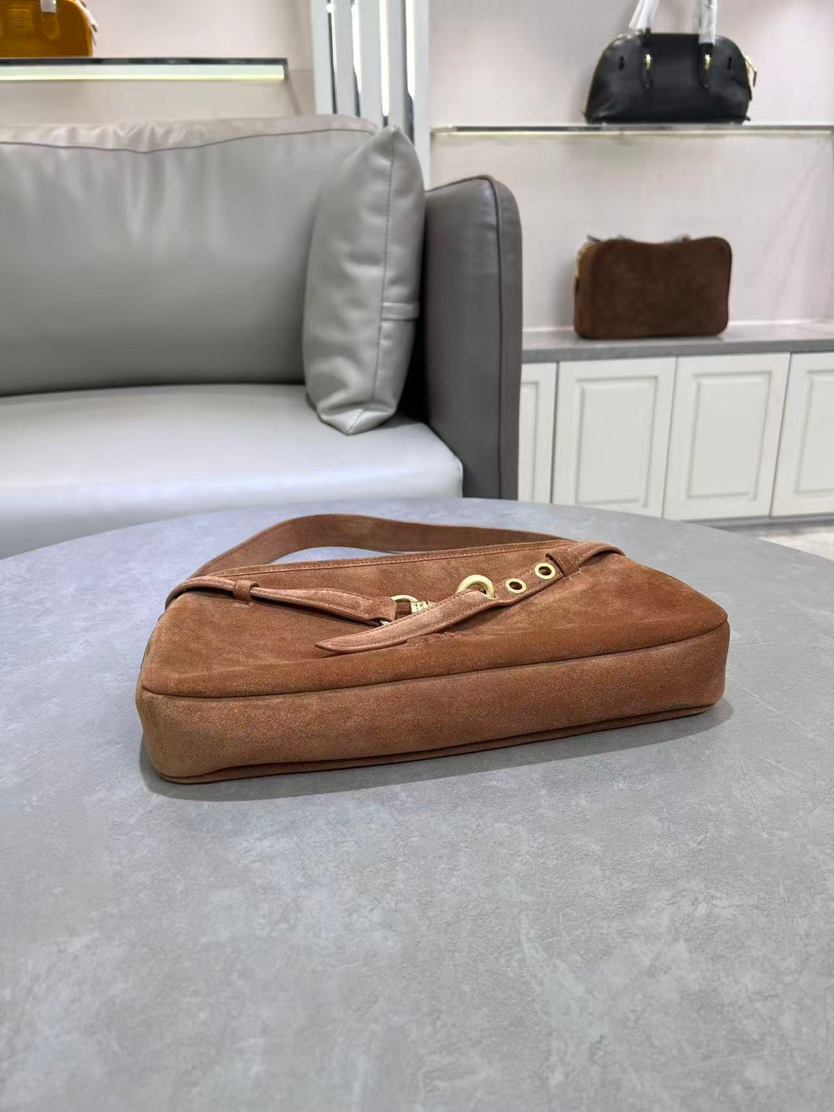 Vintage Deer Leather Shoulder Bag