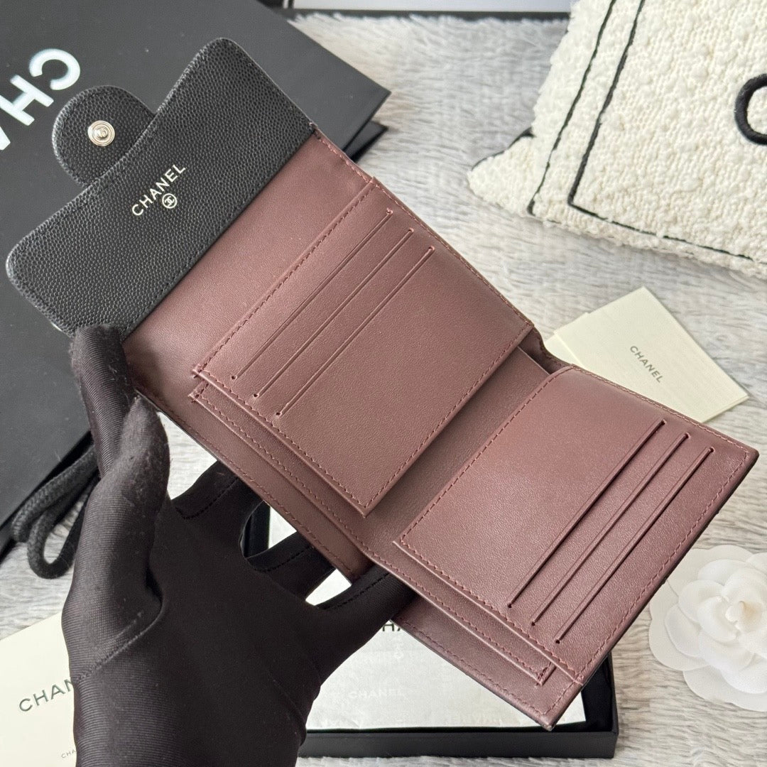 Compact Quilted Trifold Wallet