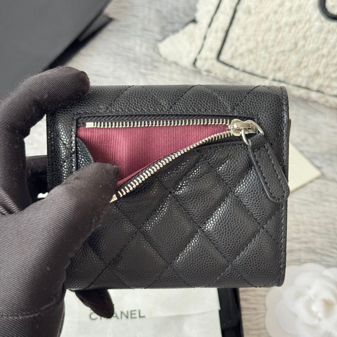 Compact Quilted Trifold Wallet