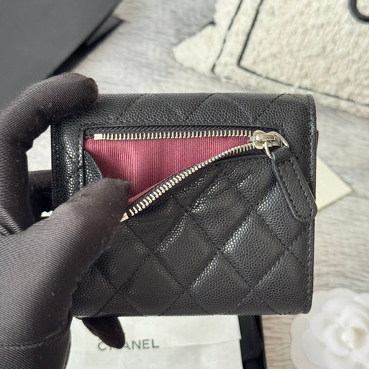 Compact Quilted Trifold Wallet