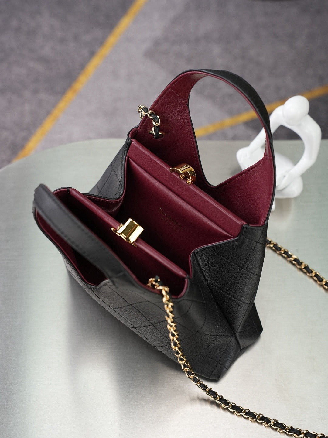 Quilted Mini Top-Handle Bag